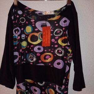 Colorful Patterned Skinny Girl Dress with Sleeves